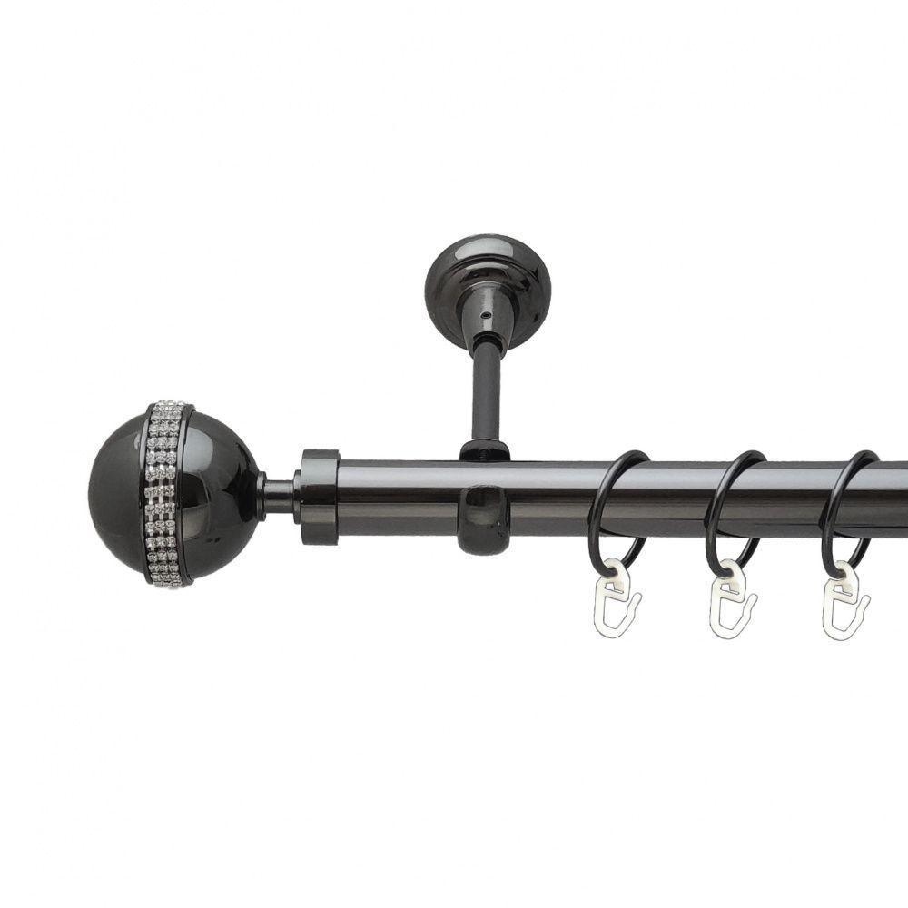 Карниз для штор Orvit Авея однорядный гладкий 25 мм 200 см Оникс (6706531)