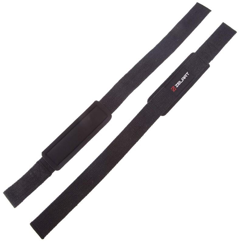 Лямки для тяги Zelart SB-167065 полиэстер 52х3,8 см 2 шт. Черный (SB-167065) - фото 5