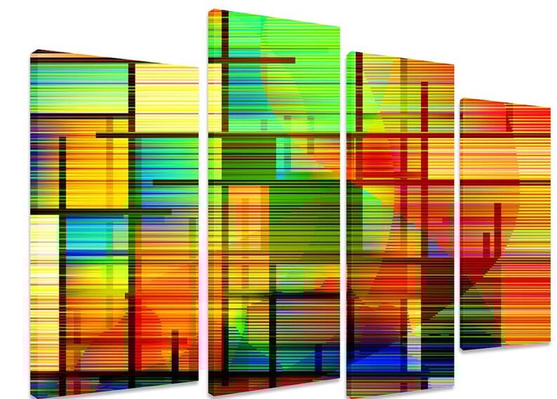 Модульна картина KIL Art Спектр на холсті з чотирьох частин 89x56 см (M4_M_272)