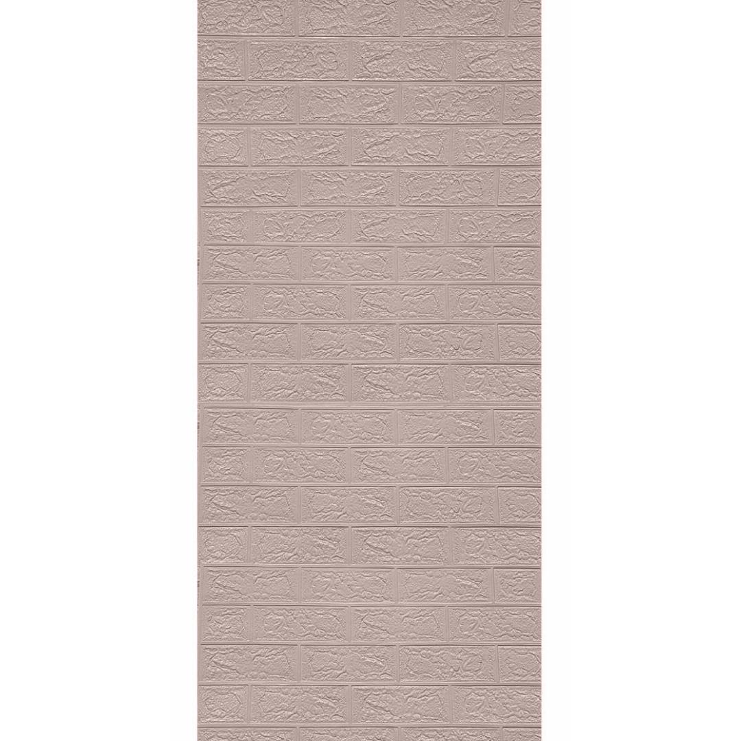 Панель самоклеящаяся декоративная 3D под кирпич в рулоне 20 м 20000x700x3 мм Розовое золото