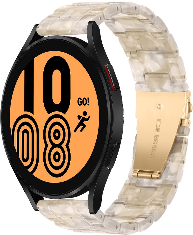 Ремешок из Cмолы Resin для Galaxy Watch 4 44 мм Cream (28802-6E)