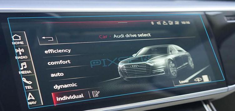 Защитное стекло Pixsel гибридное матовое на монитор Audi A8/S8 12,1" 2023