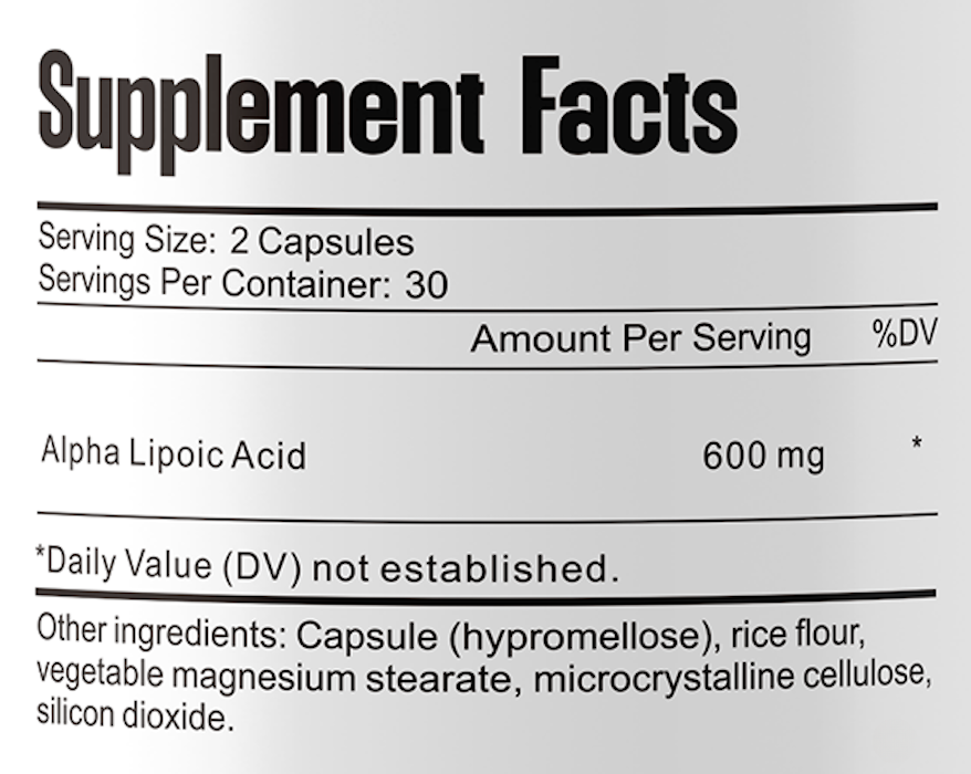 Кислота альфа-ліпоєва Bel Tono Alpha Lipoic Acid 60 кап. 600 мг - фото 3