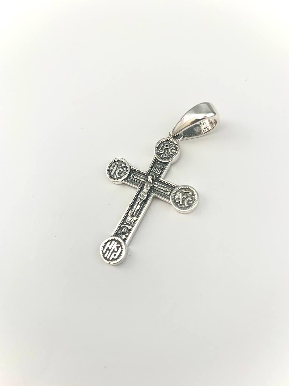 Крестик серебряный с молитвой "Спаси і Збережи"