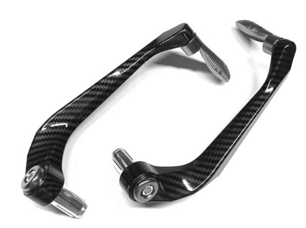 Защита рычагов гарды для мотоцикла Carbon & Silver Edition Серебро