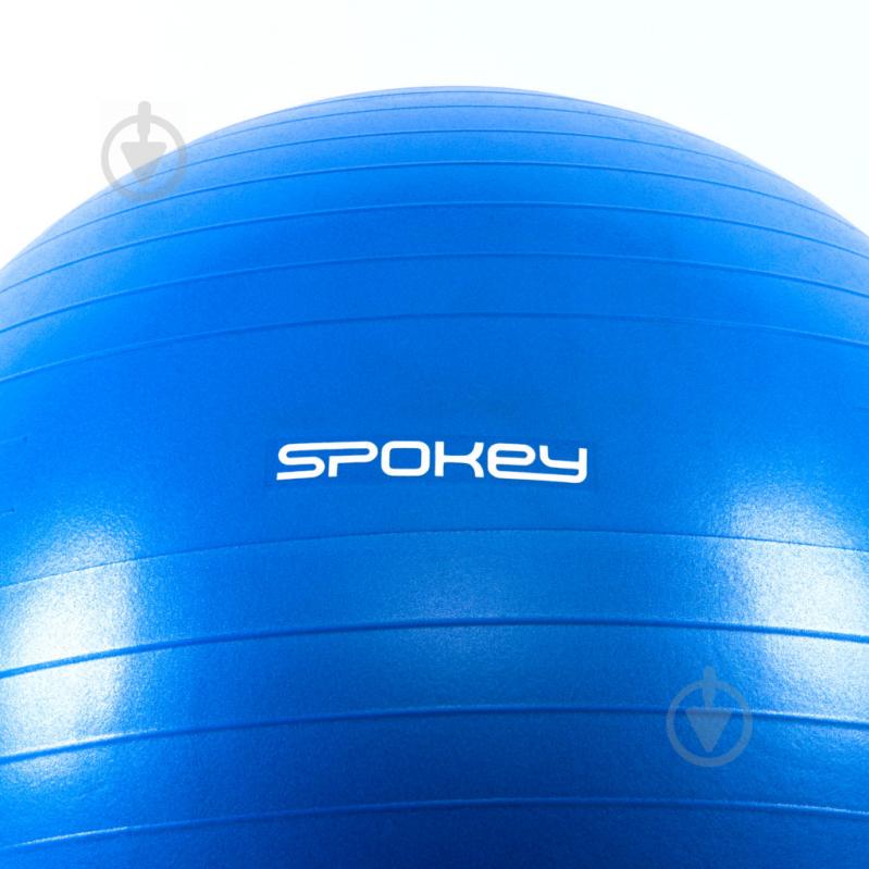 Профессиональный фитбол с насосом Spokey Fitball lll 55 см Синий - фото 2