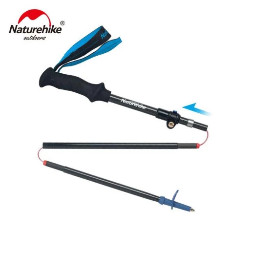 Треккинговые палки Naturehike ST07 Carbon 5-сек 115-135 см NH18D010-Z Голубой - фото 3