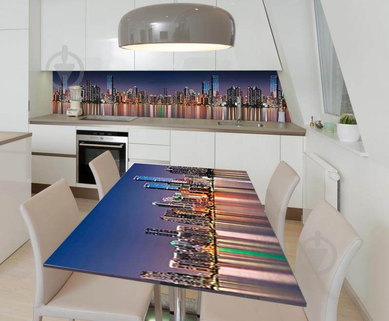 Наклейка 3Д виниловая на стол Zatarga «Спектральное отражение» 600х1200 мм для домов, квартир, столов, кофейн,