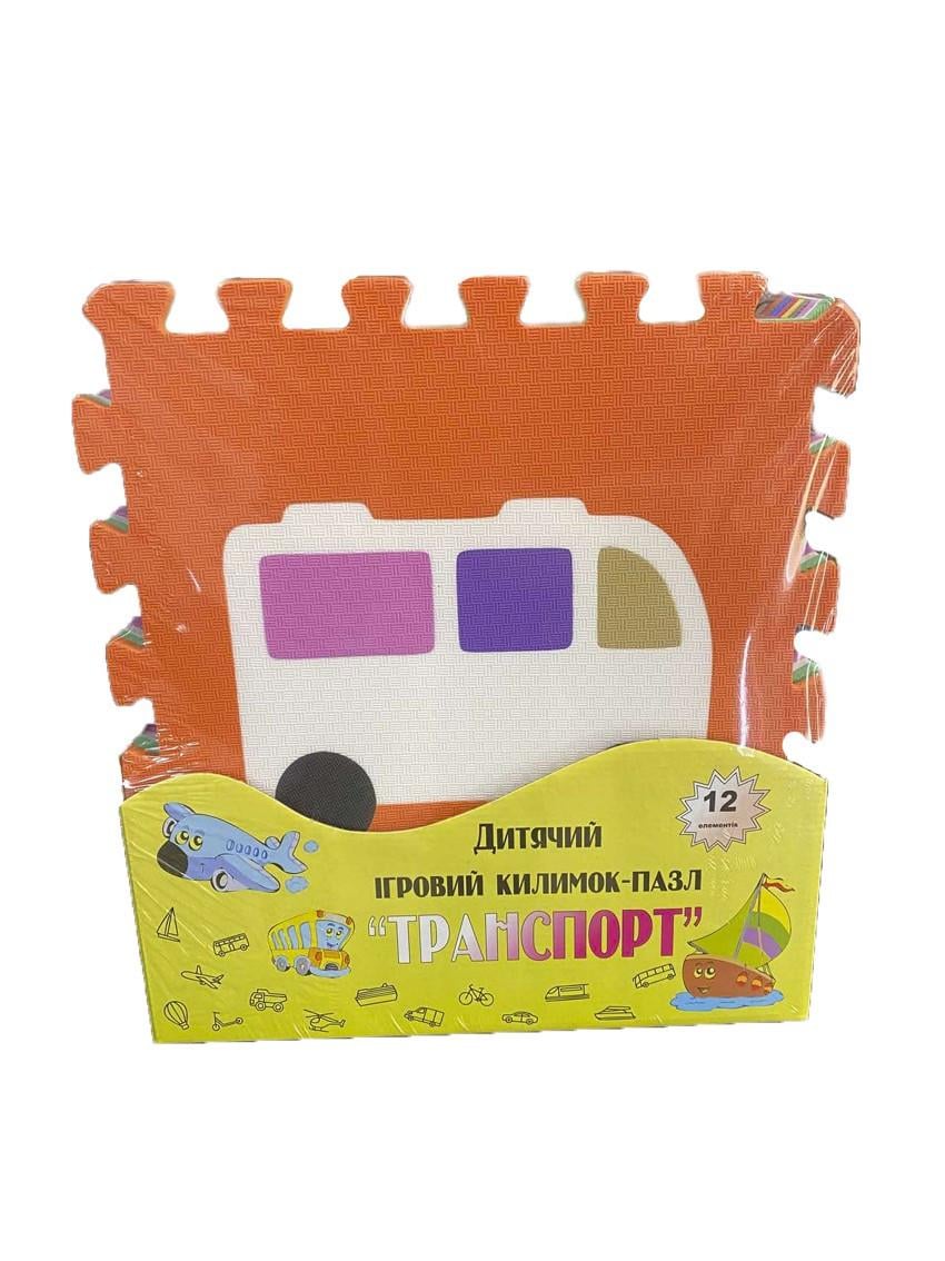 Коврик-пазл Транспорт EVA 108 м2 30х30 см толщина 10 мм плотность 100 кг/м3 набор 12 шт.