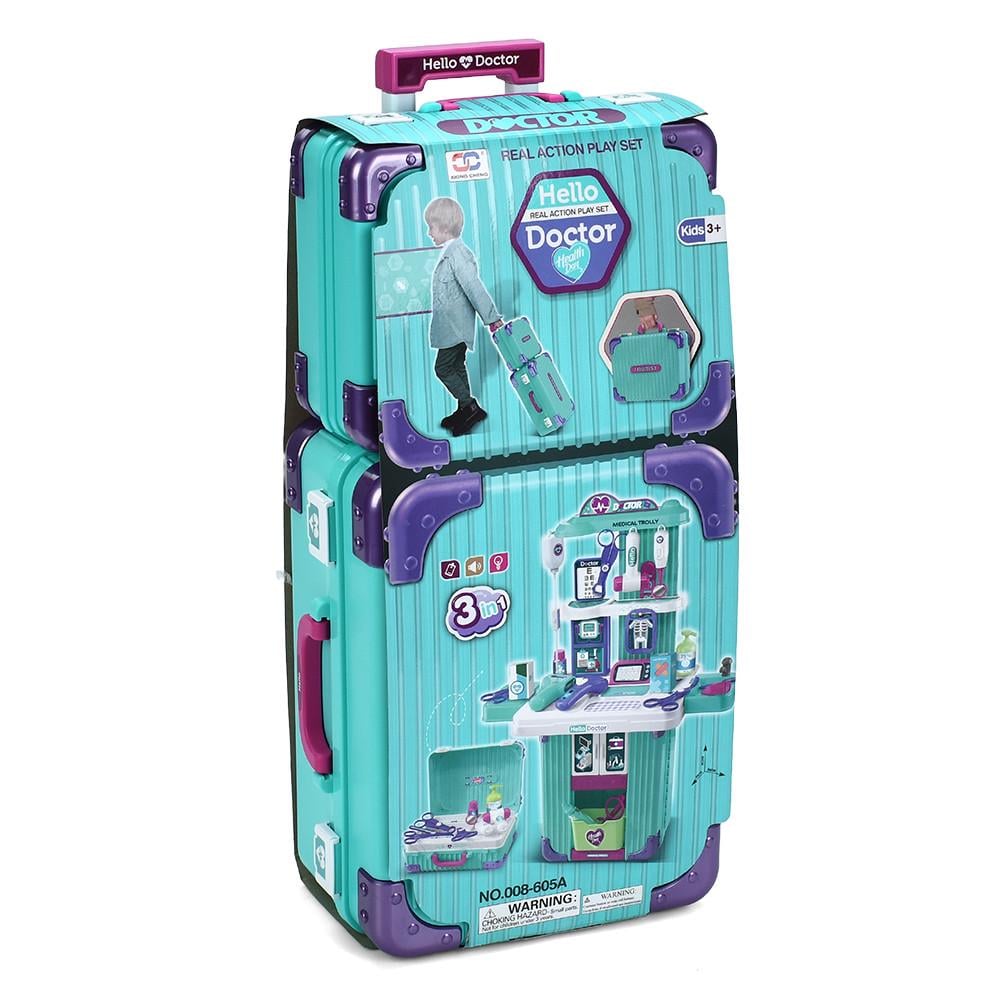 Детский игровой набор Доктор 008-605A стол с аксессуарами в чемодане (2682196757) - фото 3