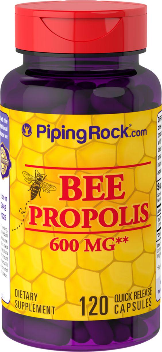Прополис Piping Rock Bee Propolis 600 mg 120 Capsules