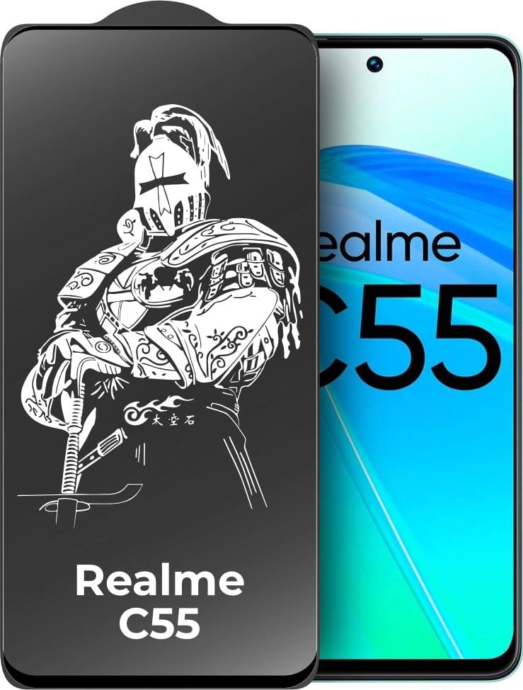 Захисне скло King Fire Realme C55 (Full Glue) Black (34981)