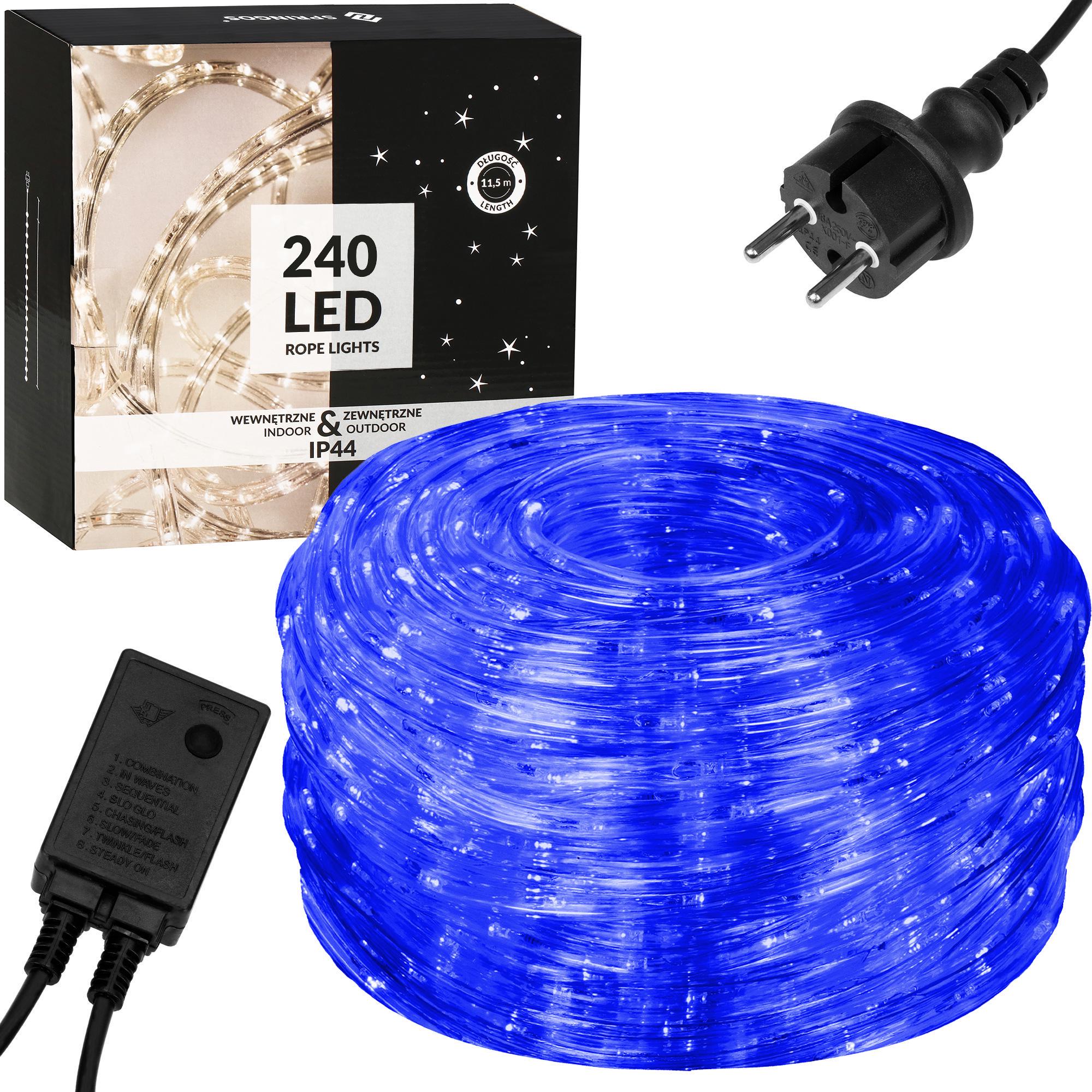 Гирлянда дюралайт уличная Springos Rope Lights 10 м 240 LED CL1203 Blue (3206)