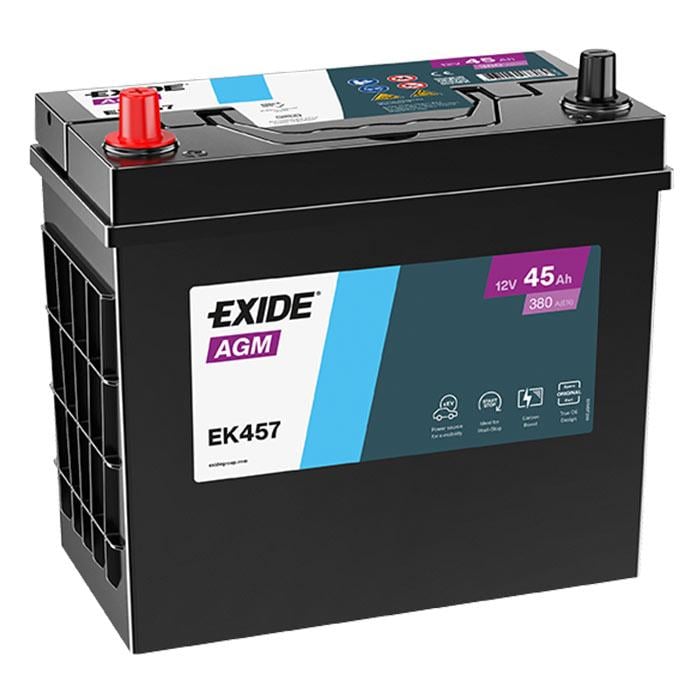 Аккумулятор автомобильный EXIDE START-STOP AGM 6СТ-45Ah ASIA Аз 380А EN/EK457 (26891813)