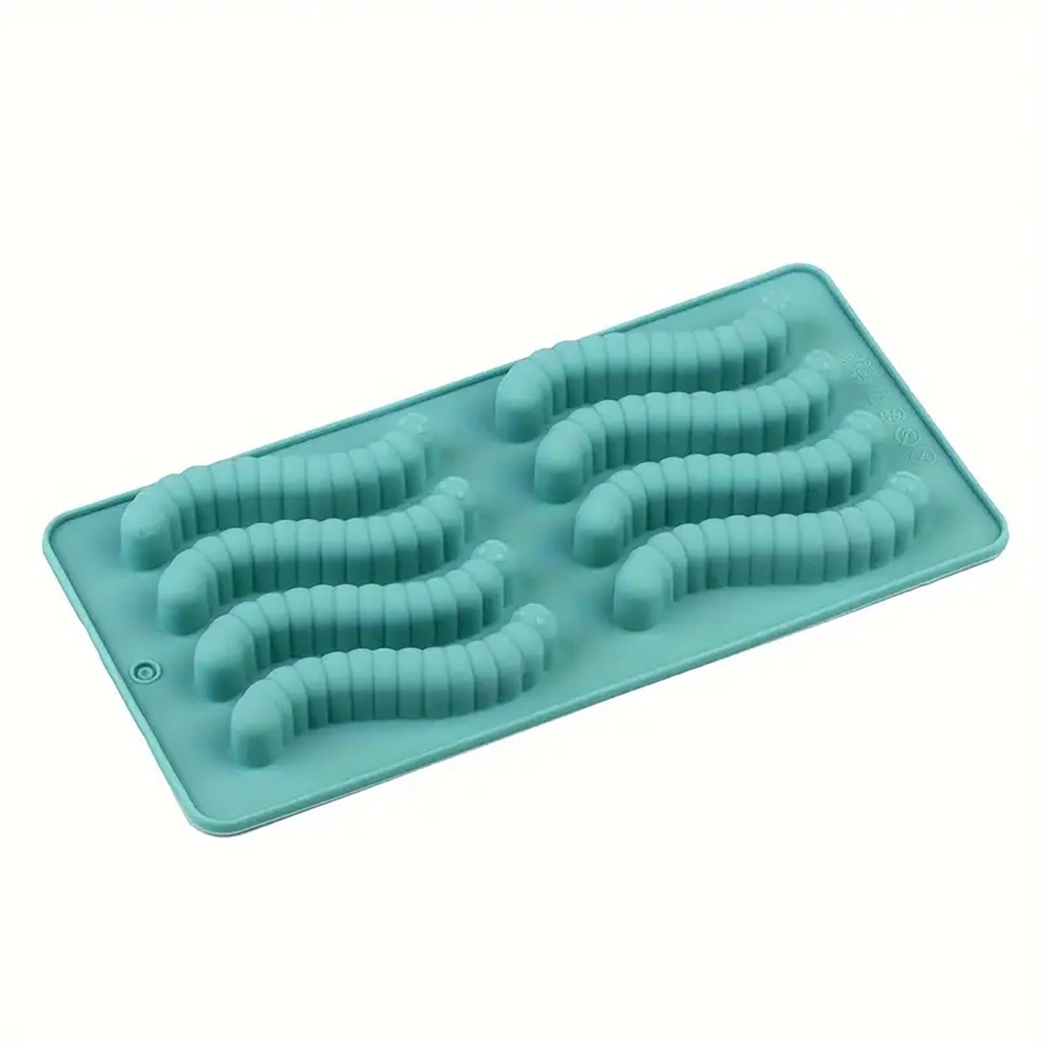 Форма силиконовая Червячки для приготовления жевательного мармелада на 6 ячеек (26652869)