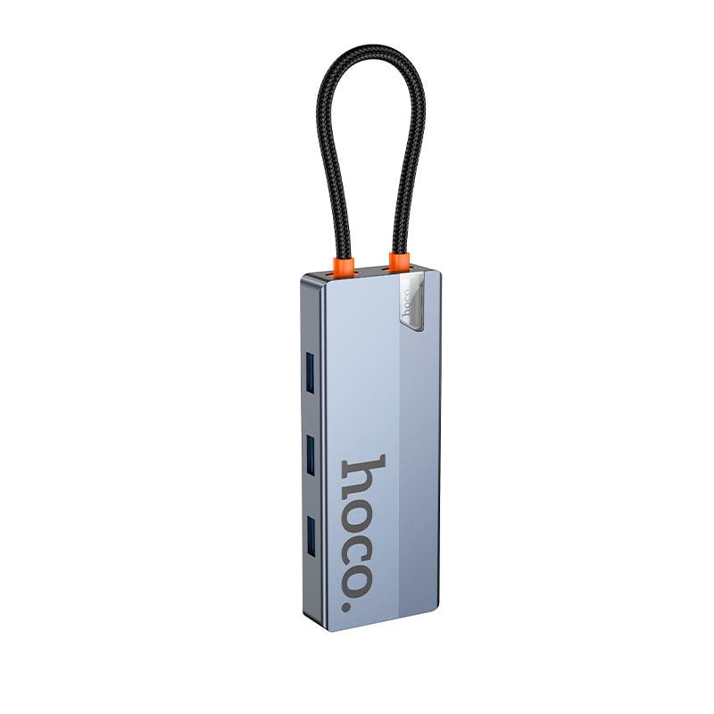 Переходник Hoco Wow HB51 Type-C Multi-function Converter Grey (30520074) - фото 6 Переходник Hoco Wow HB51 Type-C Multi-function Converter Grey (30520074) - фото 6
