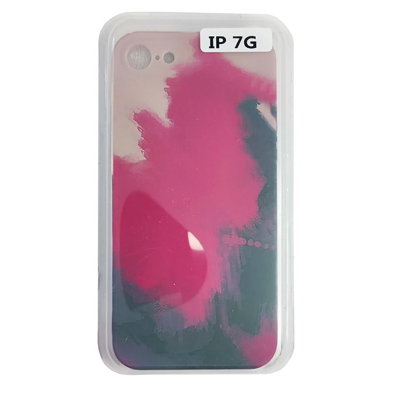 Чехол Silicone Water Print iPhone 7/8 Mix Color Red (29caa1-4203)