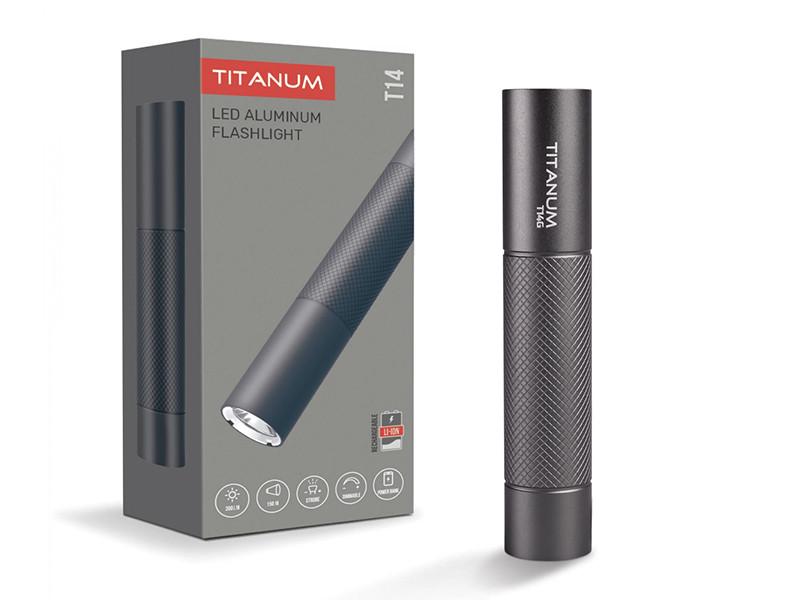 Фонарик светодиодный портативный TITANUM TLF-T14G 300 Lm 5000K Gray (7313)
