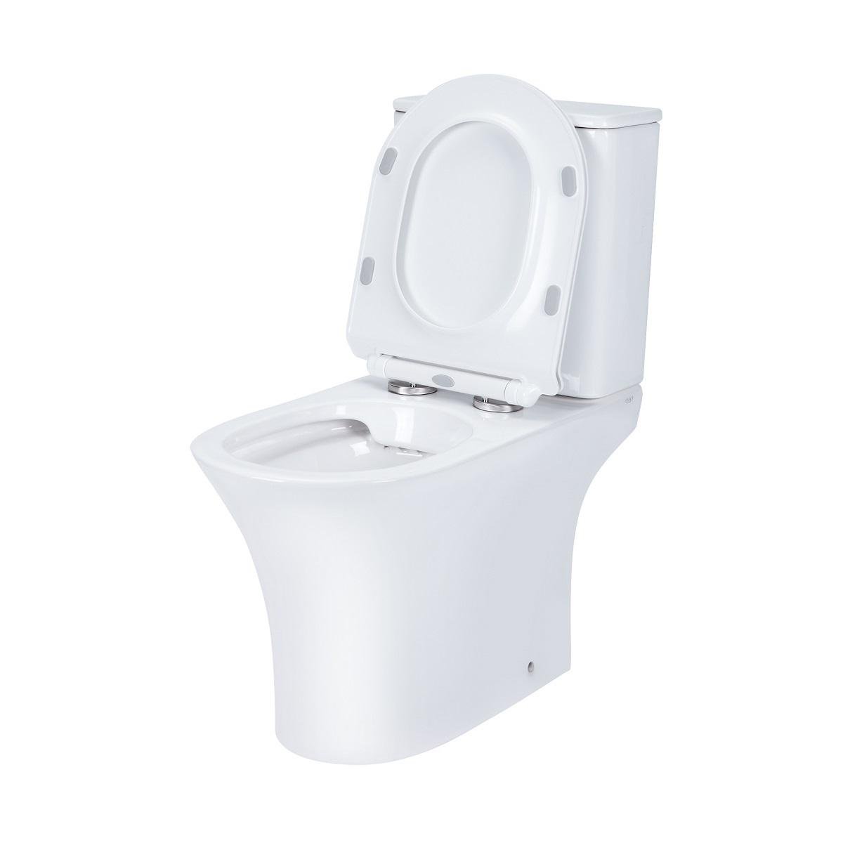 Унітаз-компакт безободковий Qtap Presto з сидінням Soft-close QT24221217AW - фото 4