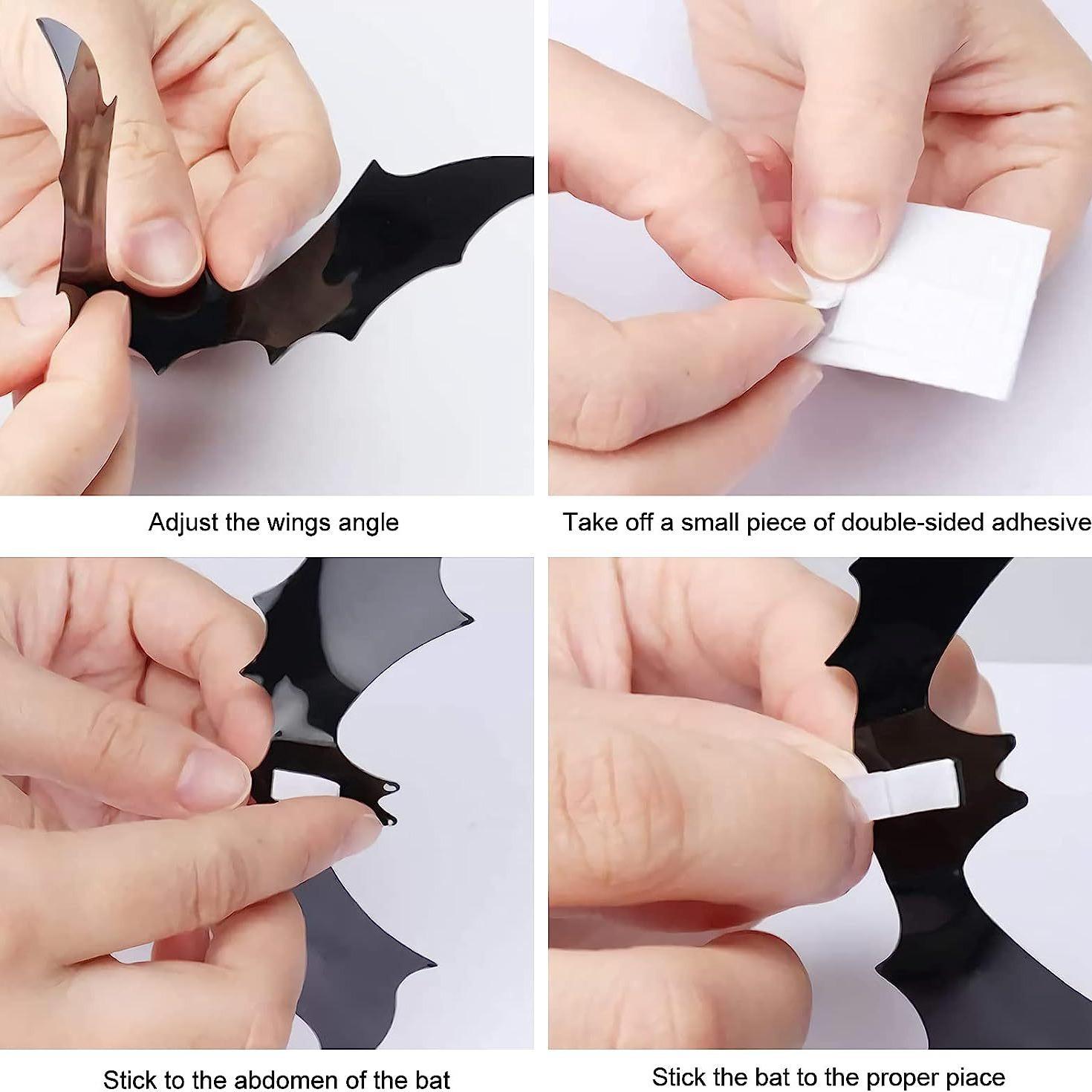 Летучие мыши на Хэллоуин 12 шт. Черный (2051) - фото 7