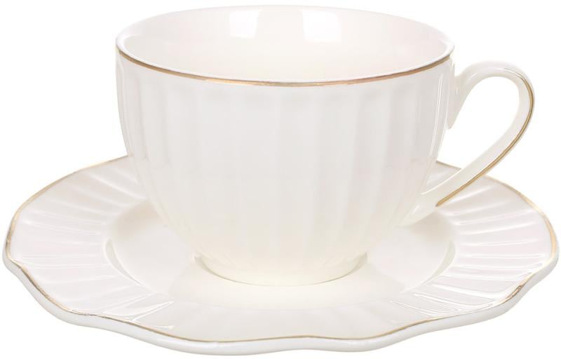 Набор фарфоровый чай Modern на 6 чашек 245 мл White