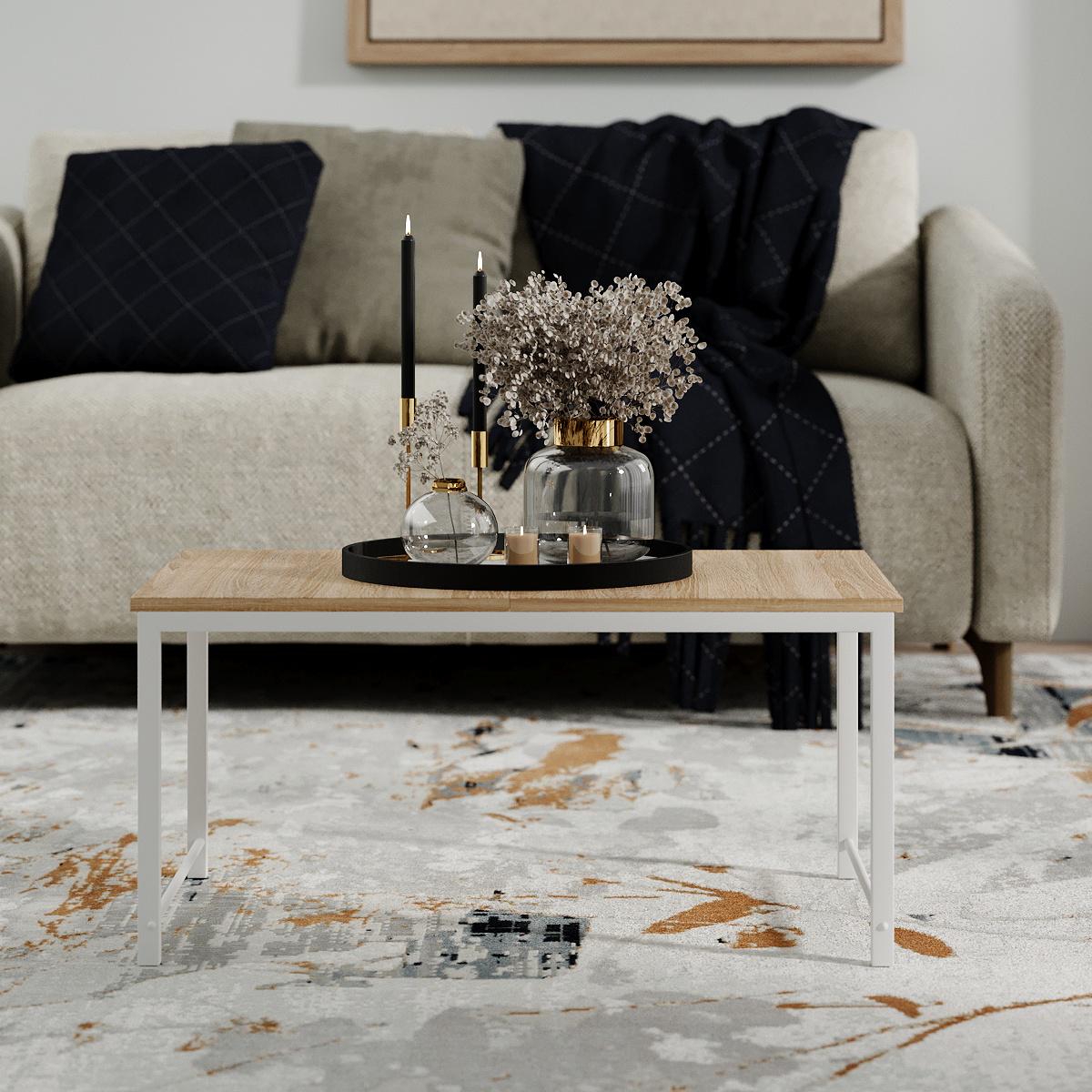 Стіл-трансформер Art In Head Just Fiji 654х327х442 мм Дуб сонома/Білий - фото 3 Стіл-трансформер Art In Head Just Fiji 654х327х442 мм Дуб сонома/Білий - фото 3