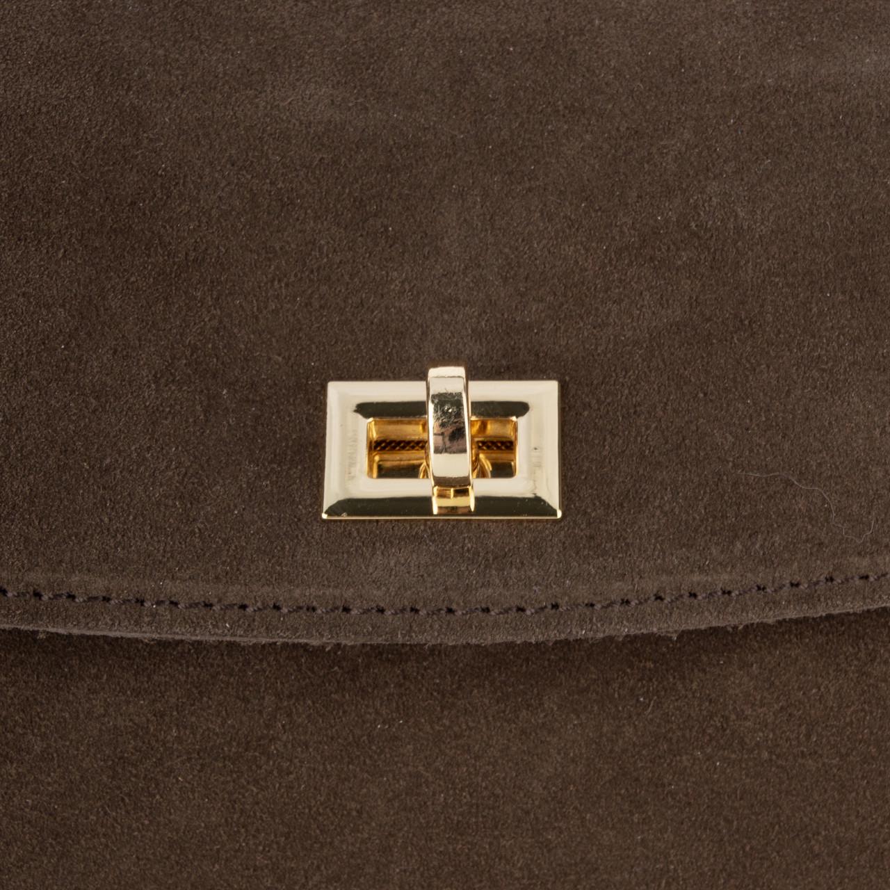 Сумка жіноча Virginia Conti 03829 замшева на застібці Шоколадний (2738291795) - фото 3 Сумка жіноча Virginia Conti 03829 замшева на застібці Шоколадний (2738291795) - фото 3