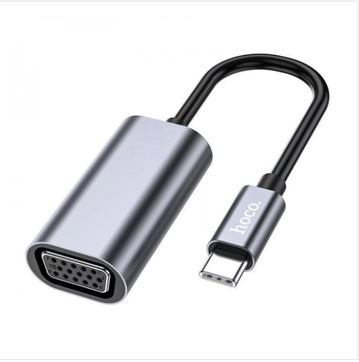 Адаптер Hoco UA21 VGA Type-C to VGA metal Gray (559983)