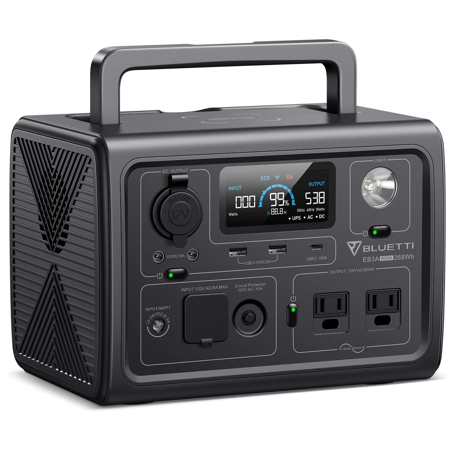 Зарядна станція Bluetti EB3A 600 W/268 Wh/110 V