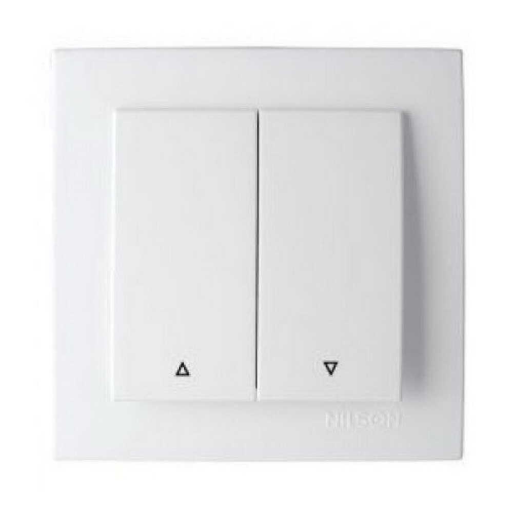 Выключатель Nilson Touran жалюзи Белый (24111011)