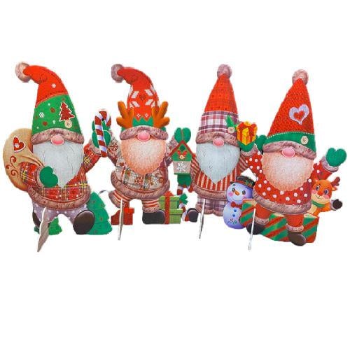 Новорічний декор Stenson Gnome R90807 44x28 см