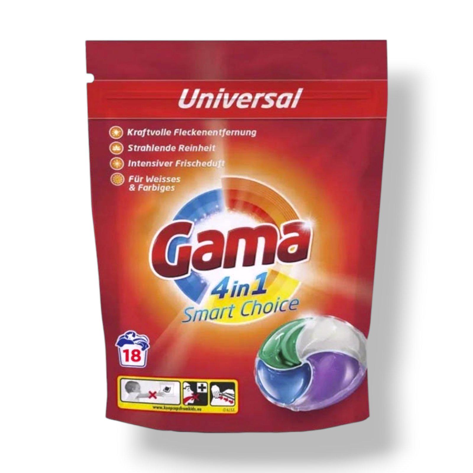 Капсули для прання Gama Universal Caps 4в1 18 шт.