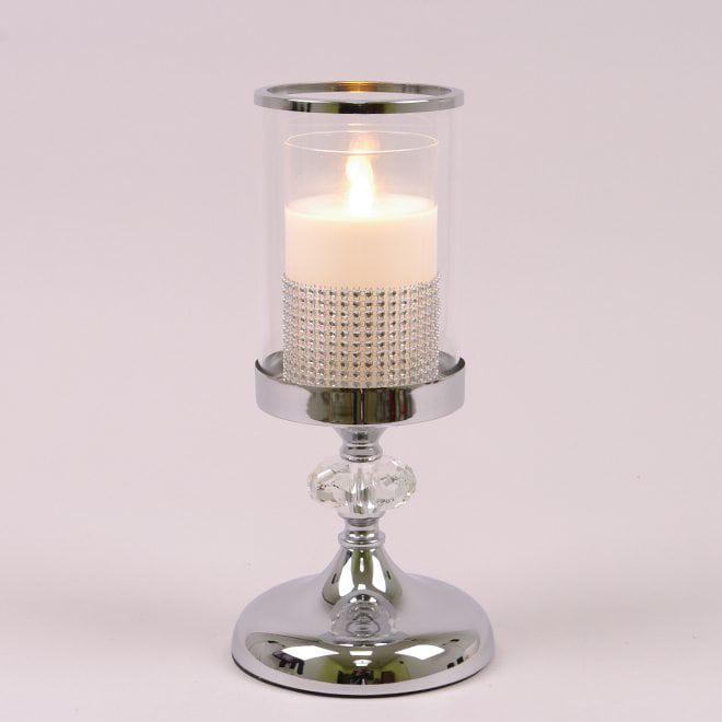 Підсвічник металевий Flora 28 см Срібний (36729) - фото 2 Підсвічник металевий Flora 28 см Срібний (36729) - фото 2