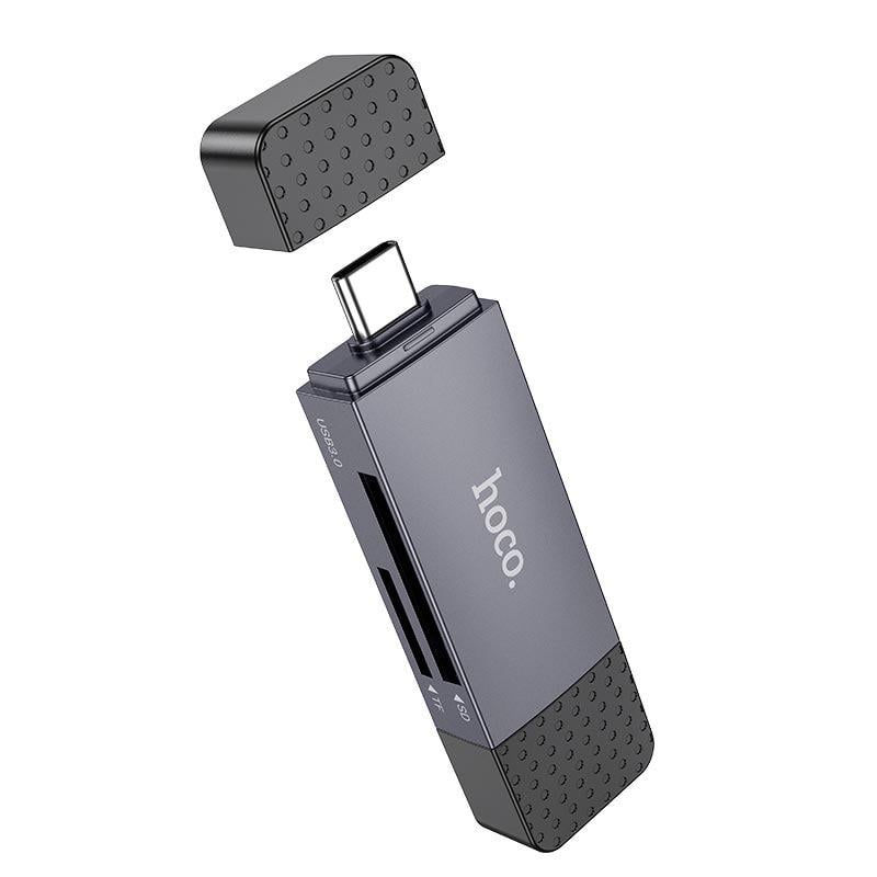 Кардридер Hoco HB45 Spirit 2в1 USB/Type-C 2,0 Card reader Серый (d0506d65) - фото 2 Кардридер Hoco HB45 Spirit 2в1 USB/Type-C 2,0 Card reader Серый (d0506d65) - фото 2