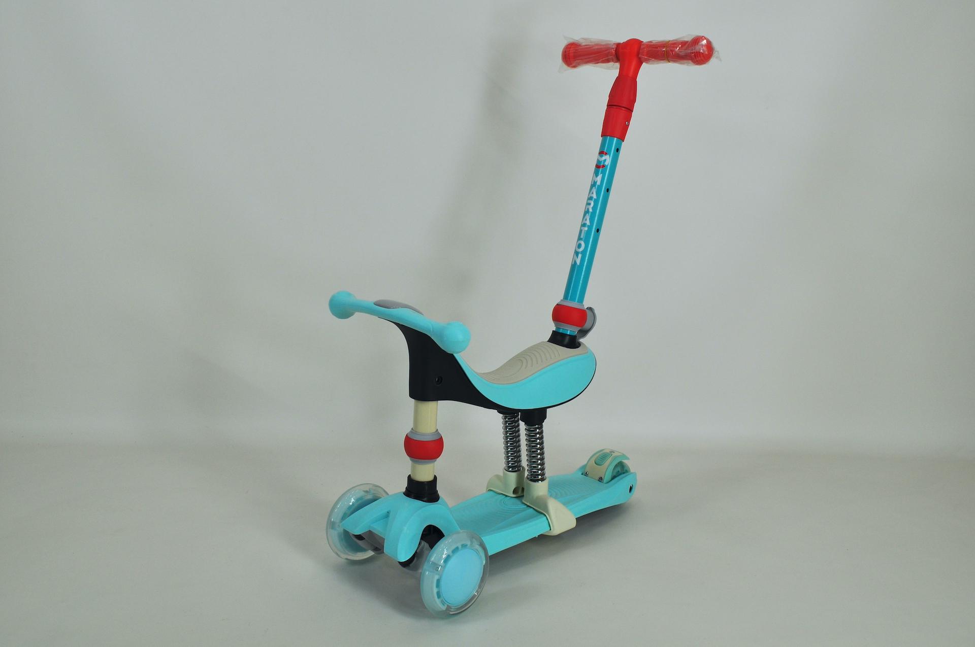 Самокат біговел Maraton Credo 3в1 дитячий триколісний з сидінням та батьківською ручкою Бірюзовий - фото 2 Самокат біговел Maraton Credo 3в1 дитячий триколісний з сидінням та батьківською ручкою Бірюзовий - фото 2