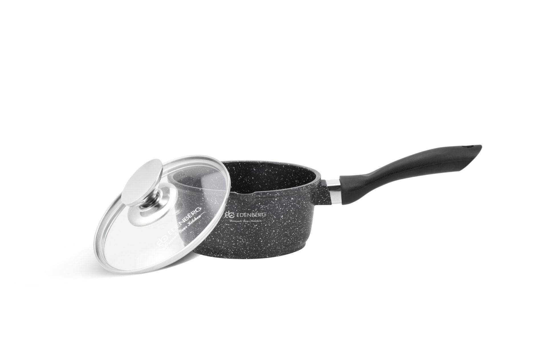 Набір каструль Edenberg з антипригарним покриттям 8 предметів Чорний - фото 16