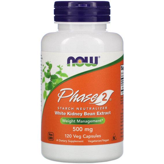 Экстракт для похудения NOW Foods Phase 2 Starch Neutralizer 500 мг 120 Veg Caps (NF3021)