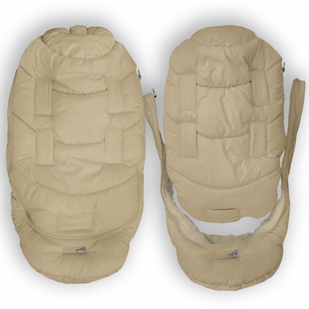 Конверт-трансформер пуховий 2в1 Alaska СС SMART с мехом Бежевый (ART-0000562) - фото 3