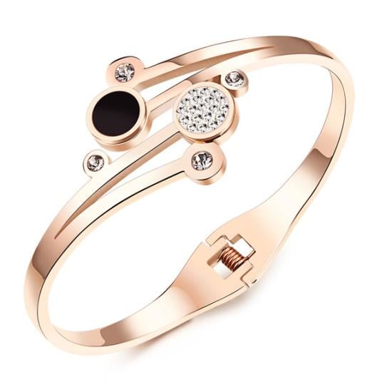 Браслет женский с камешками из нержавеющей медицинской стали (BS-058)