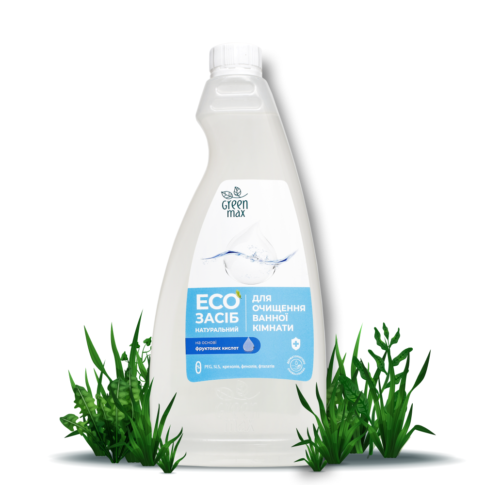Засіб для очищення ванної кімнати Green Max натуральний без розпилювача еко 500 мл (99100899101)