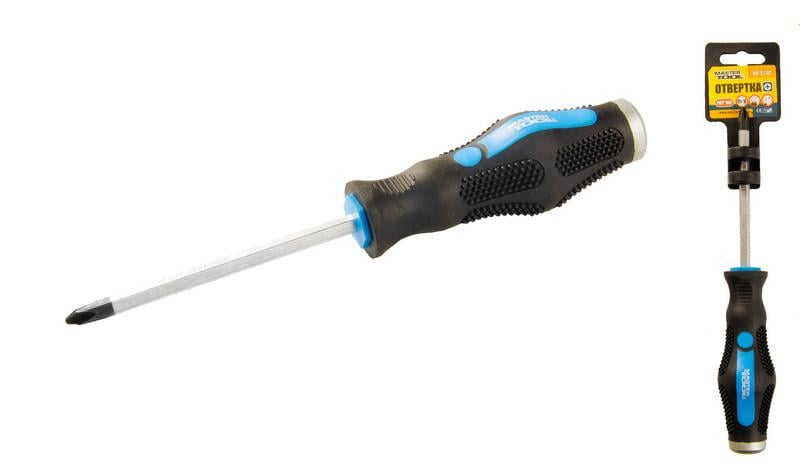 Отвертка крестовая Mastertool ударная РН2х100 мм (49-5210) Отвертка крестовая Mastertool ударная РН2х100 мм (49-5210)