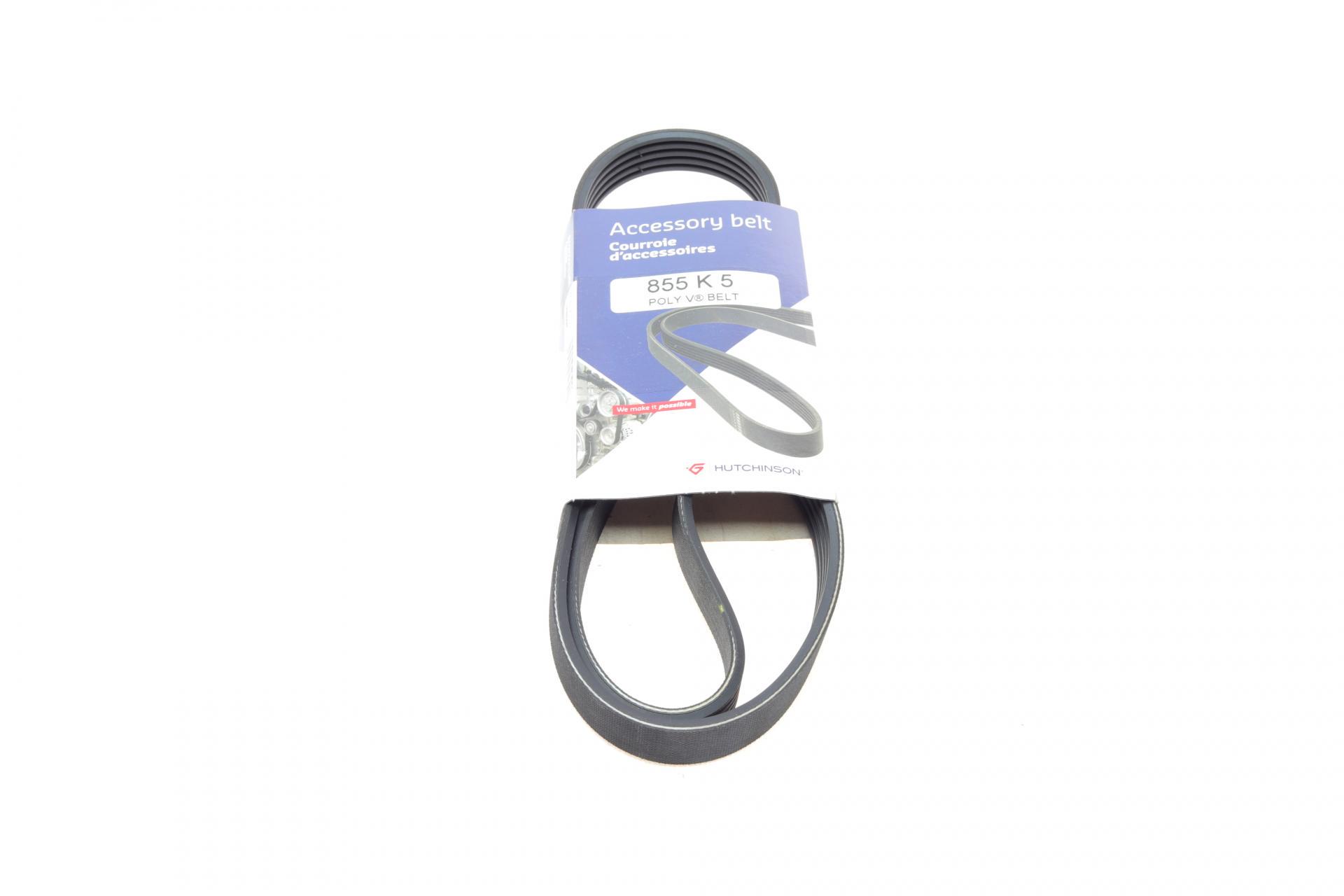 Ремень генератора HUTCHINSON Honda Jazz III/Civic IX 1.4 09- 5PK855 (855_K_5)