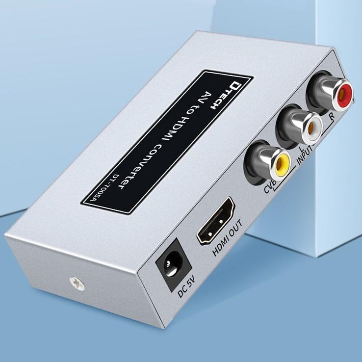 Конвертер сигналу AV в HDMI HD Dtech DT-7005A Сірий (1480450388)