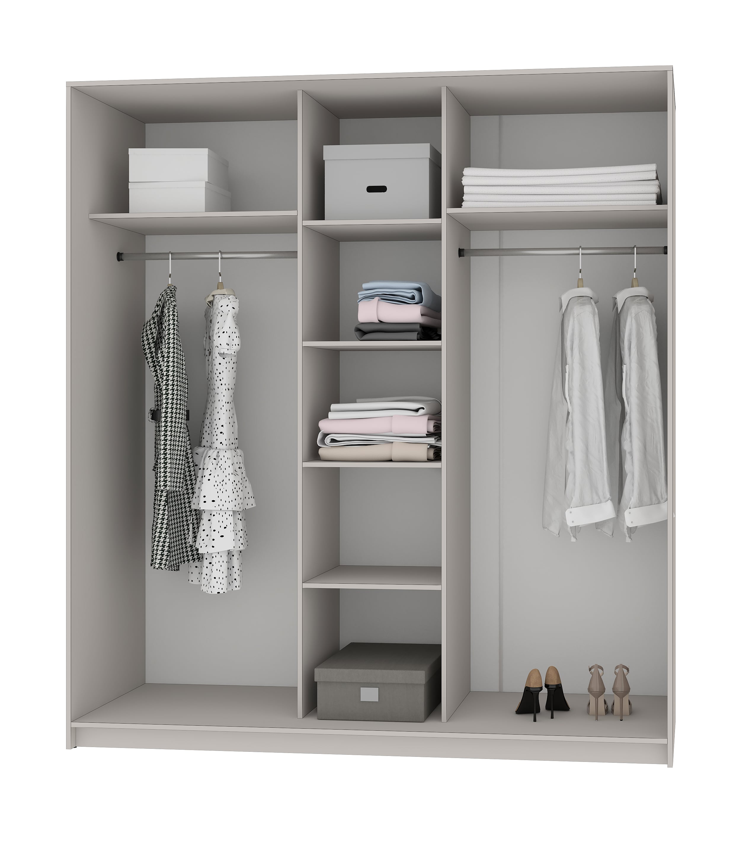 Шафа-купе тридверна Mebel Star Стандарт BG MBS-8287 190х60х210 см Аляска сірий (1007698) - фото 2 Шафа-купе тридверна Mebel Star Стандарт BG MBS-8287 190х60х210 см Аляска сірий (1007698) - фото 2