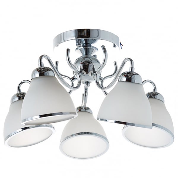 Люстра потолочная Flora на 5 конусных плафонов Белый (MT003/5)