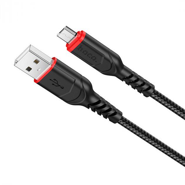 Кабель для зарядки и синхронизации Hoco Micro USB 2,4 A 1 м Черный - фото 3 Кабель для зарядки и синхронизации Hoco Micro USB 2,4 A 1 м Черный - фото 3