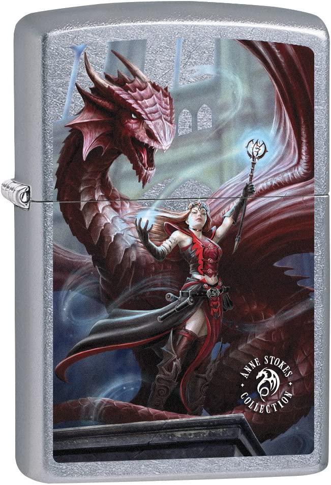 Зажигалка Zippo Anne Stokes Sorceress and Dragon Street Chrome (79275)
