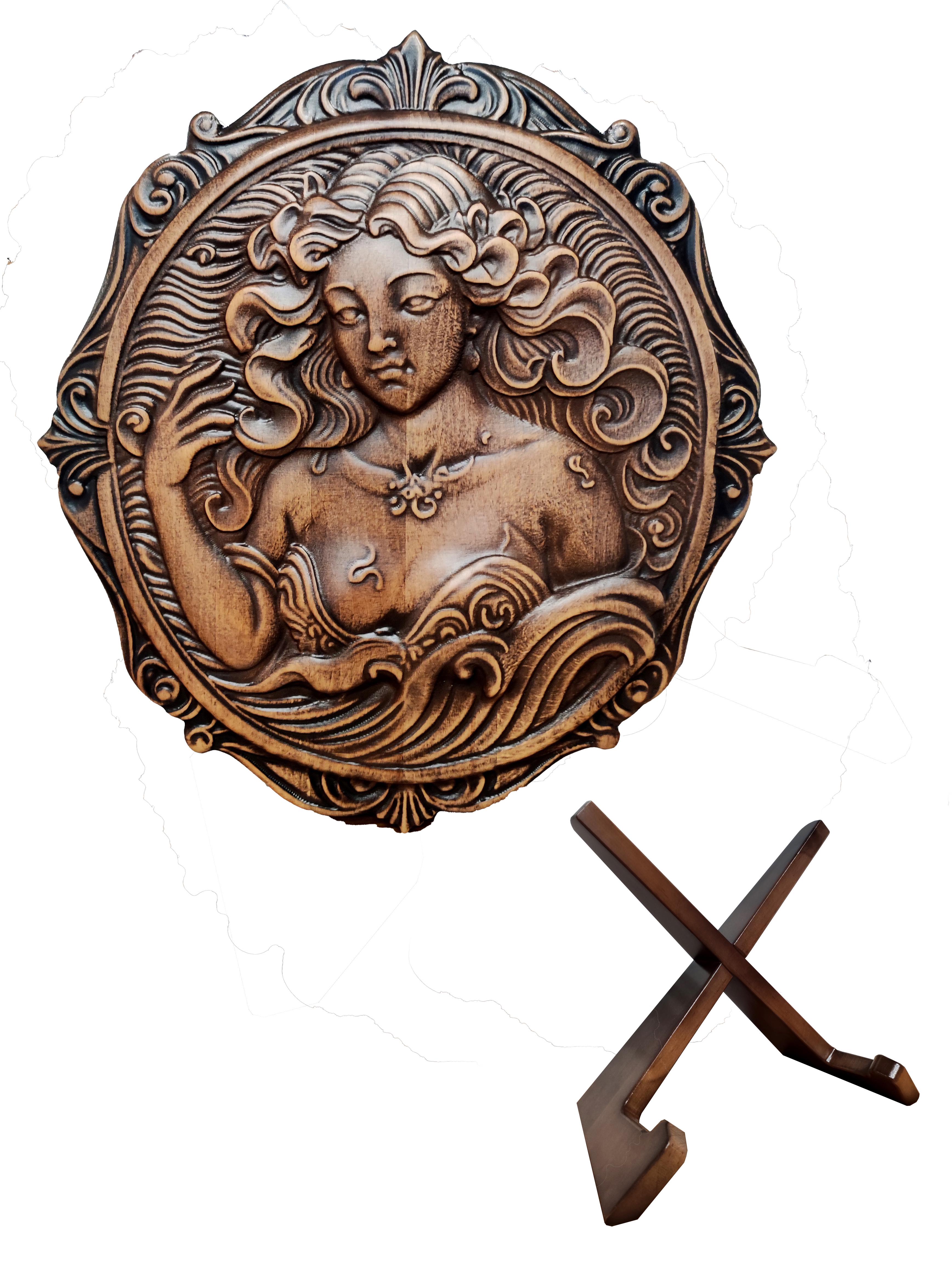 Сувенир из дерева ALEDRO Зодиак Дева 350х350х30 мм (2772975827)