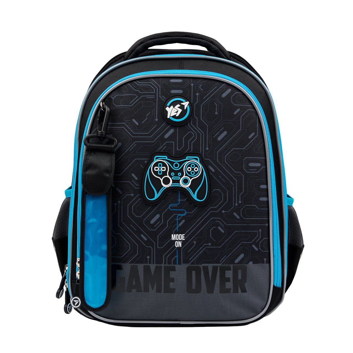 Рюкзак школьный YES S-111 Game On! Серый 38х29х18 см Черно-голубой (550107) - фото 2 Рюкзак школьный YES S-111 Game On! Серый 38х29х18 см Черно-голубой (550107) - фото 2