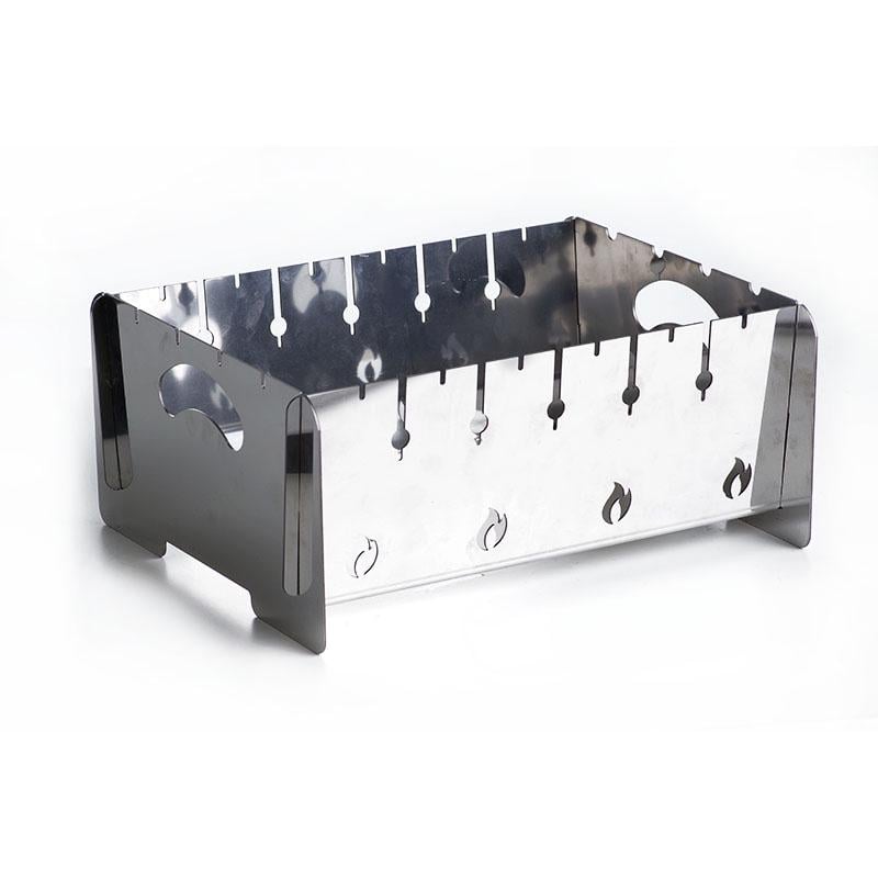 Мангал розбірний Сила з нержавіючої сталі з чохлом/рукавичками на 6 шампурів товщина 2 мм (960102)